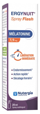 Nutergia Ergynuit Spray Flash Mélatonine 1,9 mg 20 ml