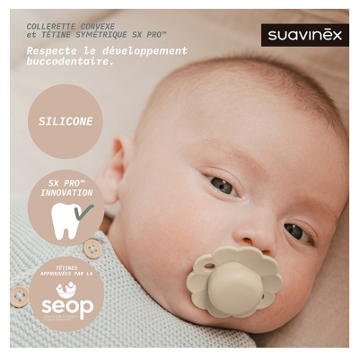 Suavinex Sucette Réversible SX Pro 0-6 Mois - Modèle : Vert d'eau