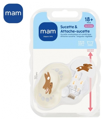 MAM Sucette Original Nature Dès 18 Mois avec Attache-Sucette