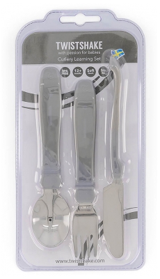 Twistshake Couverts d'Apprentissage Acier Inoxydable Dès 12 Mois