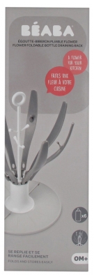 Béaba Égoutte Biberon Pliable Flower Night Blue - Couleur : Gris