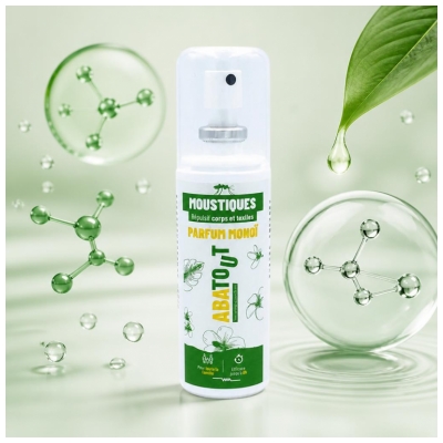 Abatout Moustiques Répulsif Corps et Textiles 80 ml