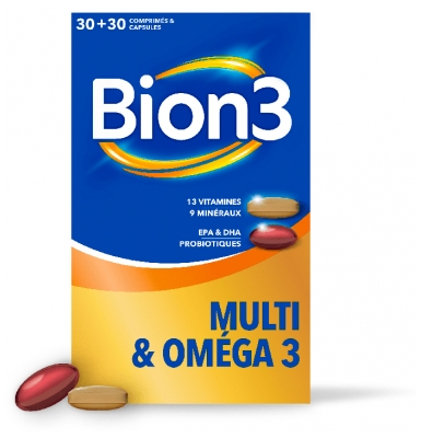 Bion 3 Multi & Oméga 3 30 Capsules + 30 Comprimés