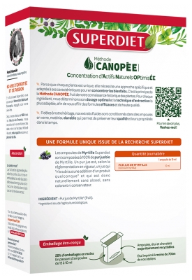 Superdiet Myrtille Bio 20 Ampoules de 10 ml