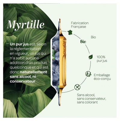 Superdiet Myrtille Bio 20 Ampoules de 10 ml