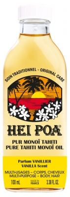 Hei Poa Pur Monoï Tahiti Hydratant Nourrissant - Parfum Vanillier 100 ml