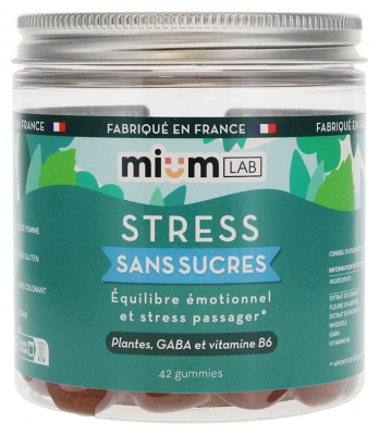 Mium Lab Stress Sans Sucres Plantes Gaba et Vitamine 42 Gummies