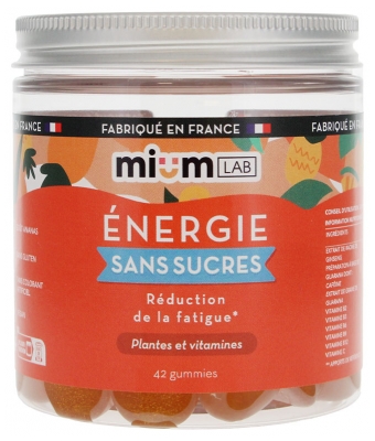 Mium Lab Énergie Sans Sucres Plantes et Vitamines 42 Gummies