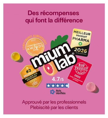 Mium Lab Magnésium Sans Sucres Magnésium et Vitamine 42 Gummies