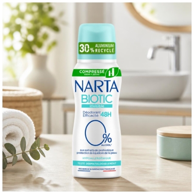Narta Biotic Déodorant Invisible 48 Heures Spray 100 ML