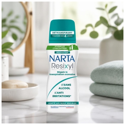 Narta Resixyl Détranspirant 4 Jours pour Peaux Sensibles Spray 100 ML