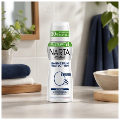 Narta Homme Magnésium Protect 48H Déodorant en Spray 100 ML