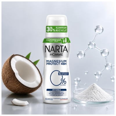 Narta Homme Magnésium Protect 48H Déodorant en Spray 100 ML