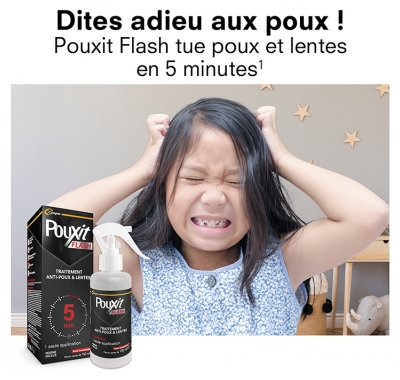 Pouxit Flash Anti-Poux et Lentes Spray Lotion 2 x 150 ml Offre Spéciale
