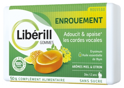 Libérill Gommes Enrouement Adoucit et Apaise 50 g