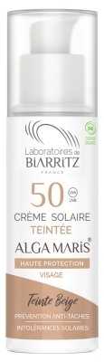 Laboratoires de Biarritz Crème Solaire Visage Teintée SPF50 Bio 50 ml