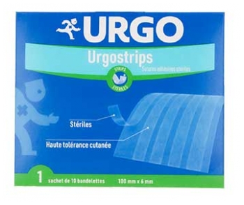 Urgo Urgostrips 10 Bandelettes Sutures Adhésives Stériles 100 mm x 6 mm