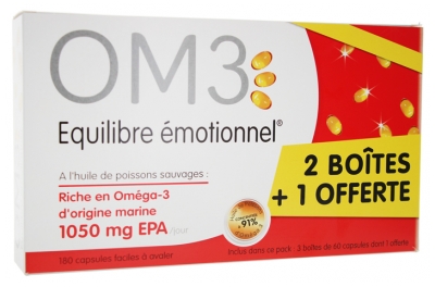 Om3 Équilibre Émotionnel Pack - 3 x 60 Capsules