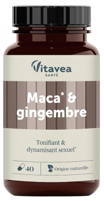 Vitavea Maca & Gingembre Tonifiant & Dynamisant Sexuel 40 Unités
