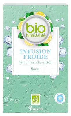 Vitavea Bionutrisanté Infusion Froide Boost Menthe-Citron Bio 20 Sachets 