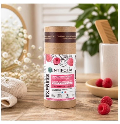Centifolia Shampoing Sec en Poudre Vinaigre de Framboise Tous Types de Cheveux Bio 30 g