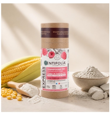 Centifolia Shampoing Sec en Poudre Vinaigre de Framboise Tous Types de Cheveux Bio 30 g