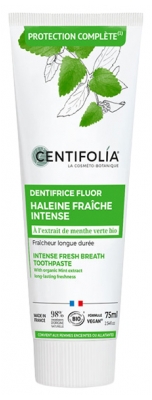 Centifolia Dentifrice Fluor Haleine Fraîche Intense Longue Durée Bio 75 ml