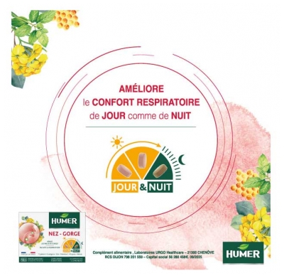 Humer Nez et Gorge Jour et Nuit 10 Comprimés Jour et 5 Comprimés Nuit