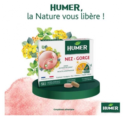 Humer Nez et Gorge Jour et Nuit 10 Comprimés Jour et 5 Comprimés Nuit