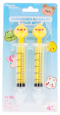 French Pharma Seringues Nasales Modèle Poussins pour Bébés 2 x 10 ml