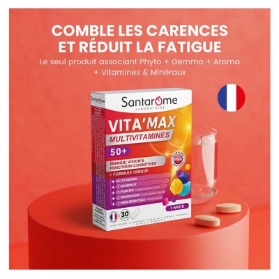 Santarome Vita'Max Multivitamines Sénior 50+ 30 Comprimés