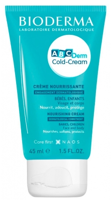 Bioderma Abcderm Crème Cold Cream Hydratante Bébé Visage et Corps 45 ml