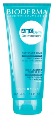 Bioderma Abcderm Gel Lavant Bébé Doux Visage Corps et Cheveux 200 ml