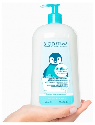 Bioderma Abcderm Cold Cream Crème Lavante Bébé 1000 ml