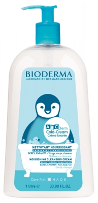 Bioderma Abcderm Cold Cream Crème Lavante Bébé 1000 ml