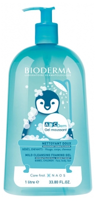 Bioderma Abcderm Gel Lavant Bébé Doux Visage Corps et Cheveux 1000 ml