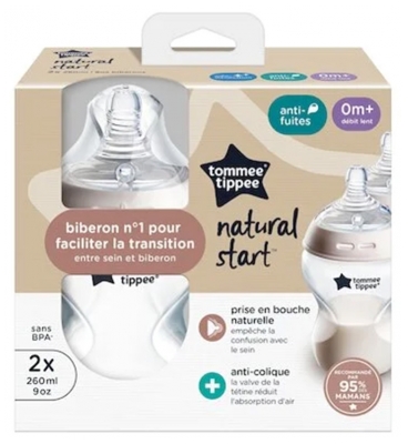 Tommee Tippee Natural Start 2 Biberons 260 ml 0+ Mois