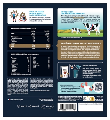 Nutri&Co Whey Isolat Native 900 Grammes