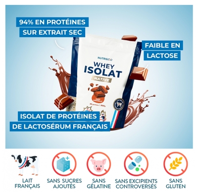 Nutri&Co Whey Isolat Native 900 Grammes