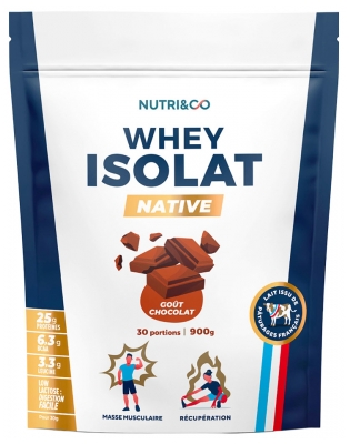 Nutri&Co Whey Isolat Native 900 Grammes