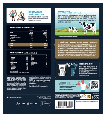 Nutri&Co Whey Isolat Native 900 Grammes - Goût : Sans arôme