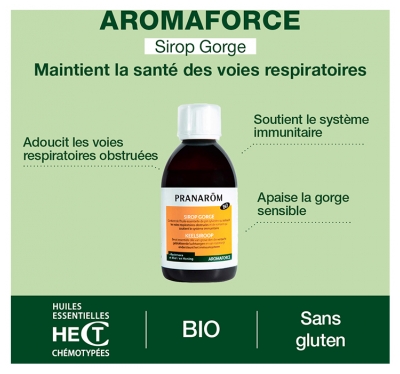 Pranarôm Aromaforce Sirop Gorge Miel Bio 150 ml