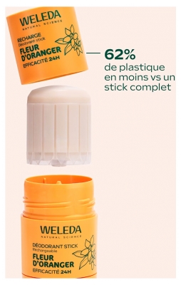 Weleda Déodorant Stick Fleur d'Oranger 24H Rechargeable 50 g