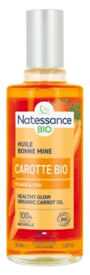 Natessance Huile Bonne Mine Carotte Visage et Cou Bio 50 ml