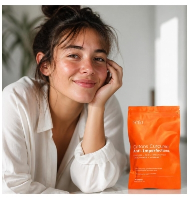 Séfia Cotons Curcuma Anti-Imperfections Tous Types de Peaux Recharge 30 Cotons