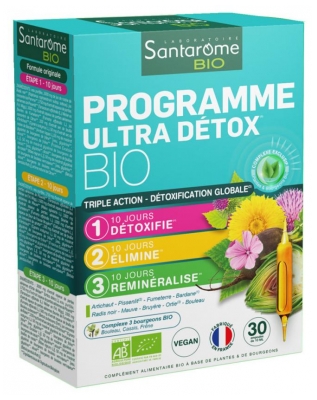 Santarome Bio Programme Ultra Détox Bio 30 Ampoules

(à consommer de préférence avant le 30/09/2026)