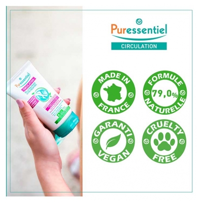 Puressentiel Circulation Gel Ultra Frais aux 17 Huiles Essentielles Jambes Lourdes et Gonflées 125 ml