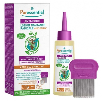 Puressentiel Lotion Traitante Anti-Poux Avec Peigne - 100 ml