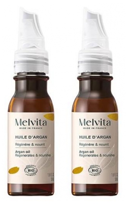 Huile végétale d'Argan Bio - Lot de 2 flacons de 50 ml