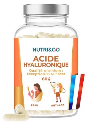 Nutri&Co l'Acide Hyaluronique Onagre & Bourrache Peau et Anti-Âge 60 Gélules